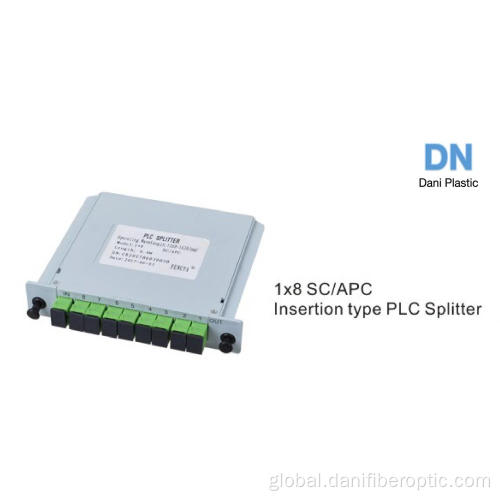 Fiber Optic Network Components 1*8 Insertion Type PLC Splitter Supplier